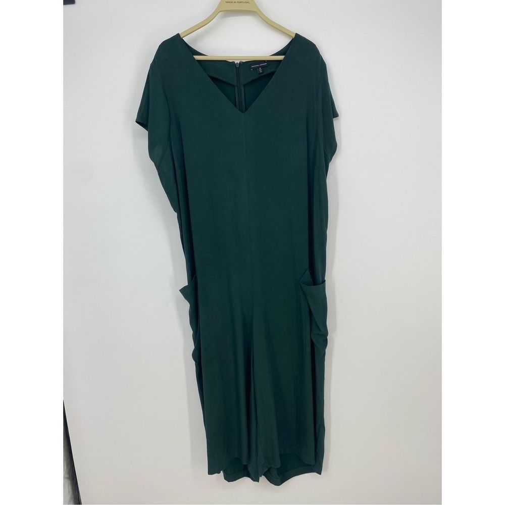 Universal Standard Kia Cupro Jumpsuit Lagenlook Slouch Green Size 14-16 - Picture 4 of 12